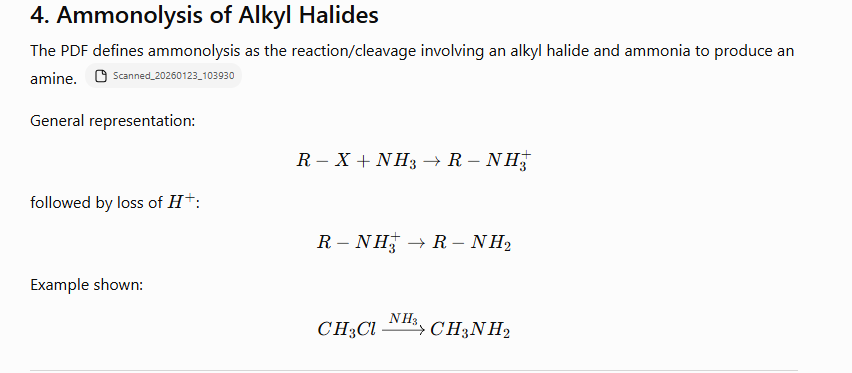 Ammonolysis of Alkyl Halides