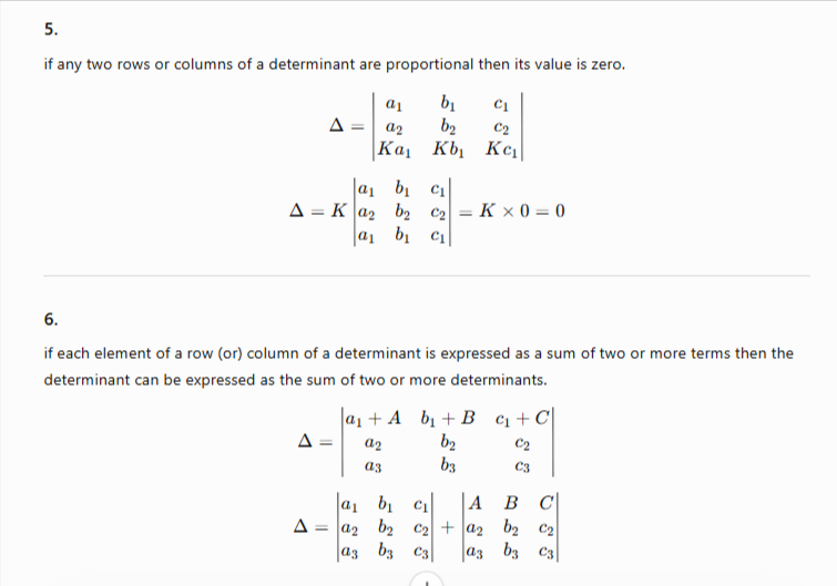 determinant are proportional