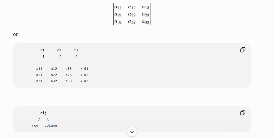 Determinant with n-Rows