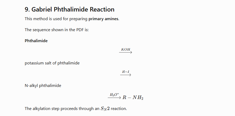 Gabriel Phthalimide Reaction